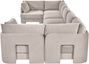 Hammond - Velvet Performance Fabric Upholstered 7 Piece U-Shaped Sectional