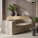 Rummi - Velvet Performance Fabric Upholstered 2 Piece Modular Loveseat