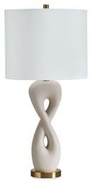 Judrich - Poly Table Lamp - White / Gold Finish