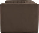 Rummi - Velvet Performance Fabric Upholstered 2 Piece Modular Loveseat