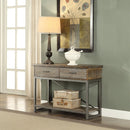 Lazarus - Server - Weathered Oak & Antique Silver