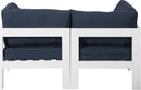 Nizuc - Outdoor Patio 2 Seat Modular Sofa With White Frame