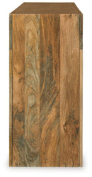 Luzmanacy - Console Sofa Table - Natural Brown