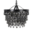 Renata - Glass Round Chandelier - Black