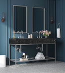 Marmo - Engineered Marble Bathroom Vanity With Black Base