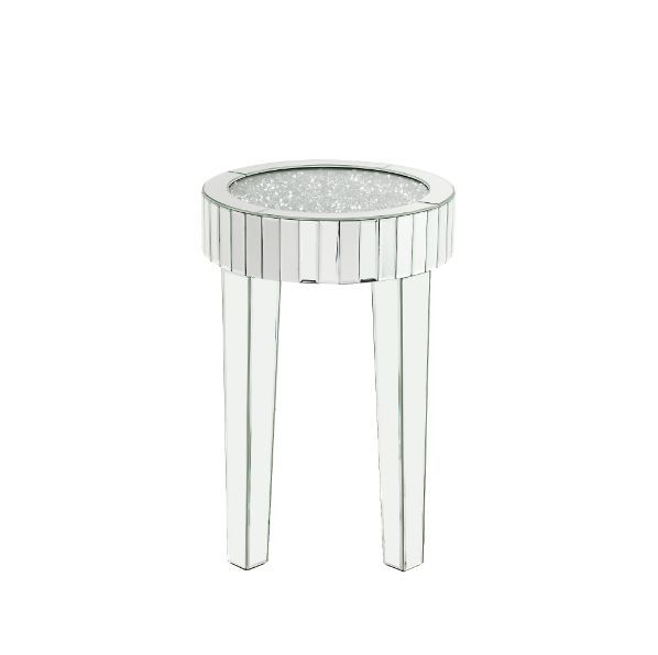 Ornat - End Table - Mirrored & Faux Diamonds - 24"