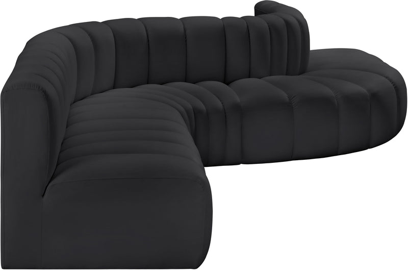 Arc - Faux Leather 7 Piece Modular Sofa