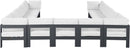Nizuc - Outdoor Patio 13 Piece Modular Sectional With Gray Frame