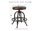 Valebeck - Swivel Barstool (Set of 2) - Brown / Black