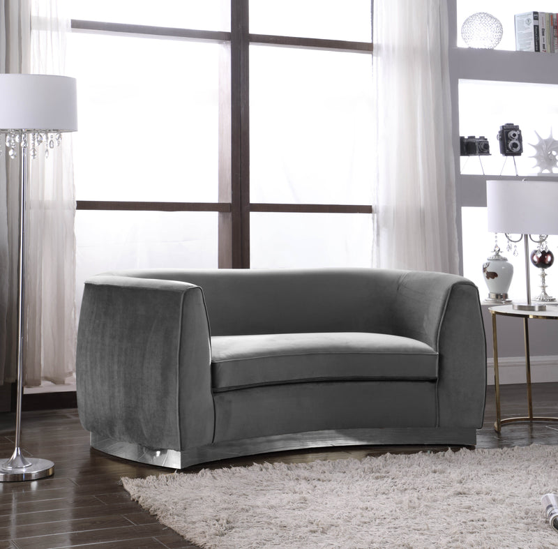 Julian - Loveseat with Chrome Base