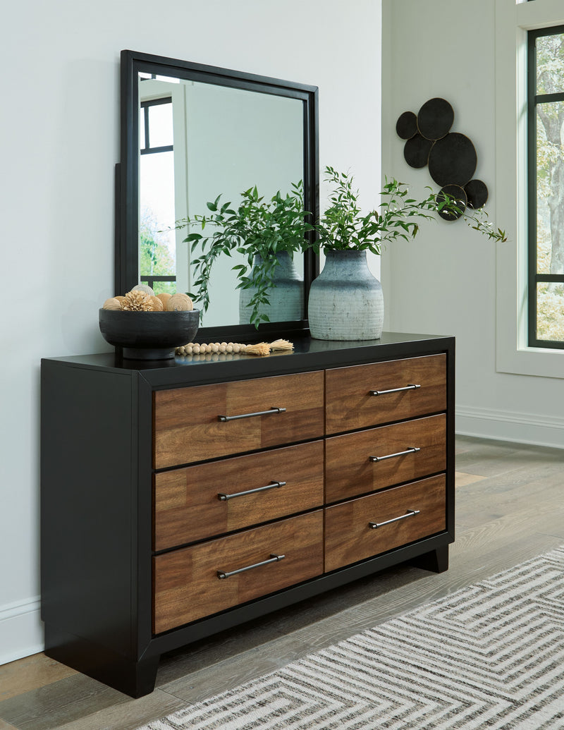 Kraeburn - Brown / Black - Dresser And Mirror