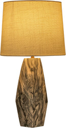 Seraphine - Genuine Marble And Linen Textured Fabric Table Lamp
