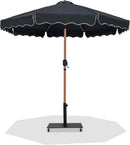 Amalfi - Aluminum Patio Umbrella - Black Base / Light Brown Pole