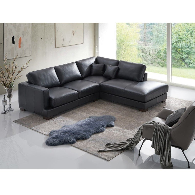 Geralyn - Sectional Sofa With 2 Pillows - Black