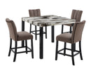 Vega - 5 Piece Counter Dining Room Set - Gray / Black