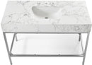 Marmo - Engineered Marble Bathroom Vanity With Chrome Base