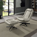 Piran - Ottoman - Twilight Top Grain Leather