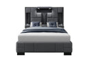 Oscar - Queen Bed Without Wood Trim - Dark Gray