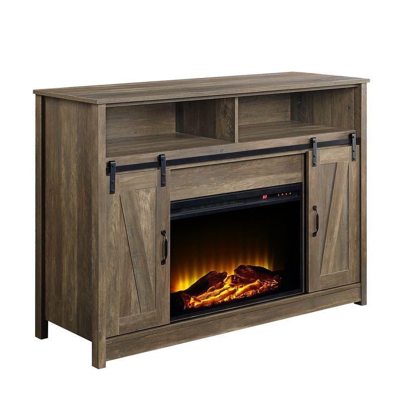 Tobias - Fireplace - Rustic Oak Finish - 38"