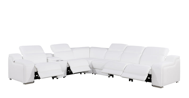 1116 - Power Reclining Italian Leather Sectional