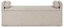 Galliden - Large Upholstered Dining Room Bench - Beige