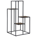 Rito - 4-Tier Multi - Display Shelf - Rustic Brown And Black
