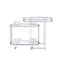 Piffo - Serving Cart Set - Clear Glass & Chrome
