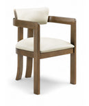 Lavrin - Vegan Leather Upholstered Dining Arm Chair (Set of 2) - Walnut Base