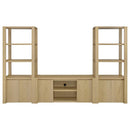 Laurelton - 3 Piece Entertainment Center TV Stand - Light Oak