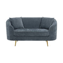 Nakendra - Loveseat With 2 Pillows - Cobalt Blue Chenille