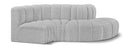 Arc - Boucle Fabric 4 Piece L-Shaped Modular Sofa