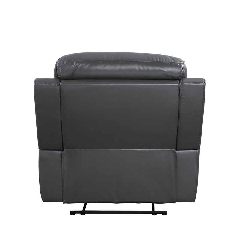 Lamruil - Recliner - Gray Top Grain Leather