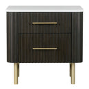 Clayten - Nightstand - Marble Top & Espresso