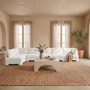 Hammond - Velvet Performance Fabric Upholstered 6 Piece L-Shaped Armless Sectional