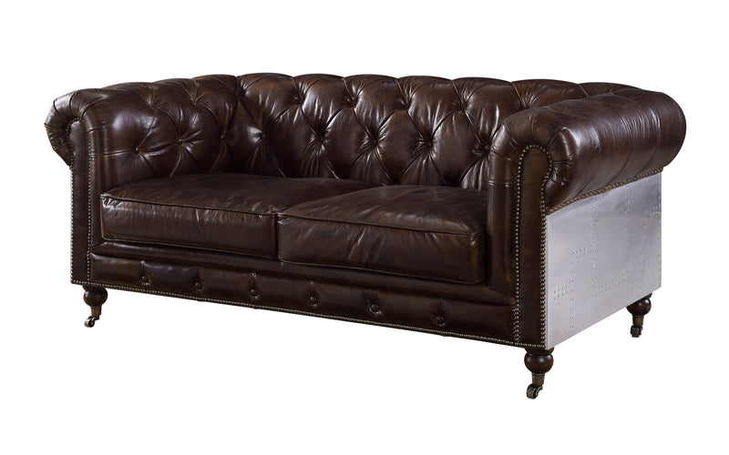 Aberdeen - Loveseat - Vintage Brown Top Grain Leather