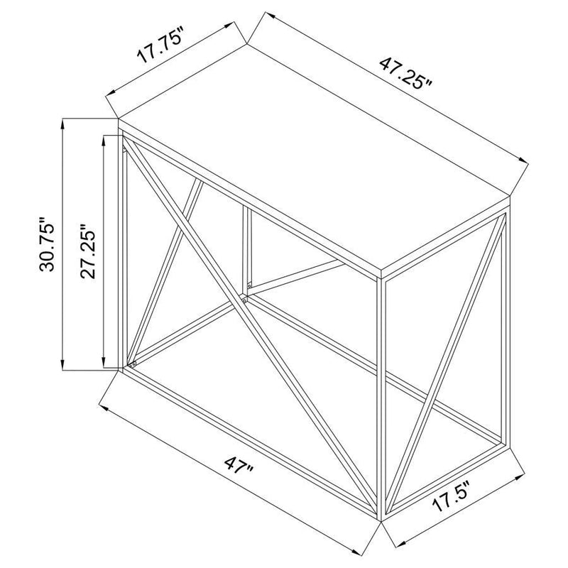 Birdie - Rectangular Sofa Table - Sonoma Gray