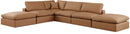 Comfy - 6 Piece Faux Leather Modular Sectional
