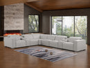 1208 - 8 Piece L Shaped Leather Sectional With 4 Power Recliners & Power Headrests