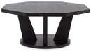 Chasinfield - Octagon Coffee Table - Dark Brown