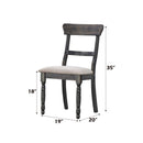 Leventis - Side Chair (Set of 2) - Light Brown Linen & Weathered Gray