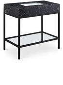 Marmo - Engineered Marble Bathroom Vanity With Black Base
