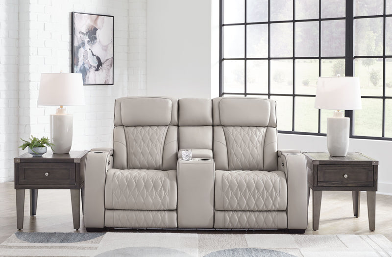 Boyington - Power Reclining Loveseat With Console/Adj Hdrst