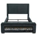 Preston - Upholstered Audio Flame Visualizer Bed