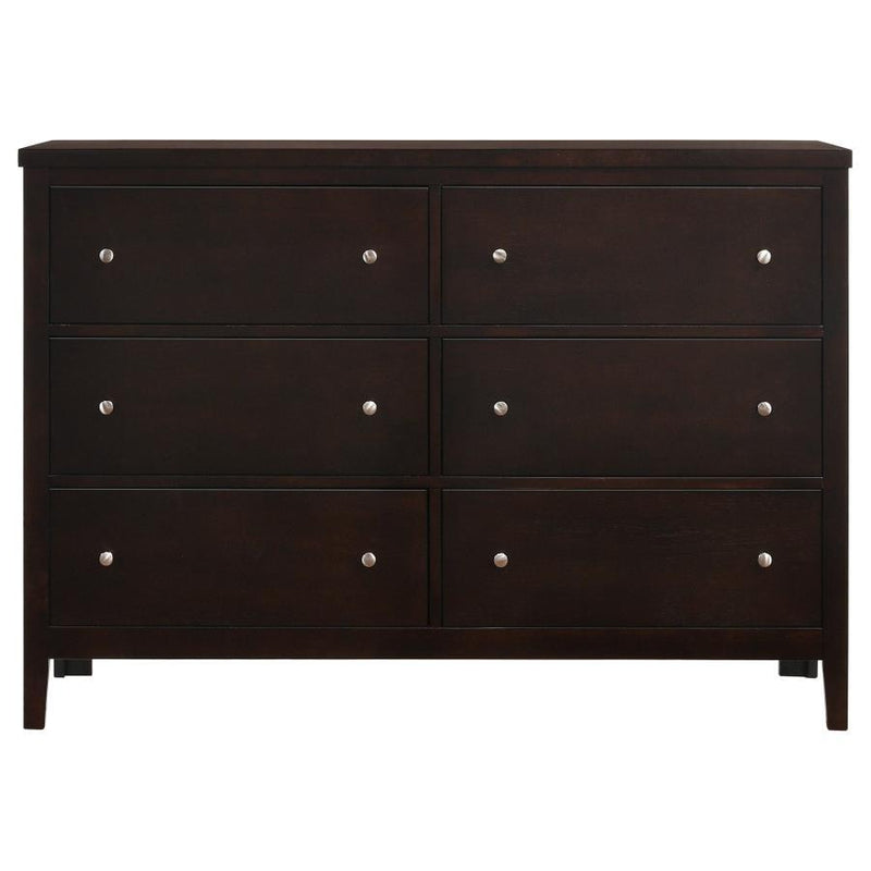 Carlton - 6-Drawer Dresser - Cappuccino