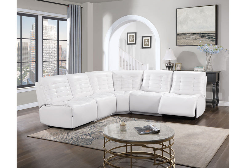 Build It Your Way U6066 - 3 Power Sofa - Blanche White