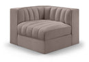 Rummi - Velvet Performance Fabric Upholstered Modular Corner Chair