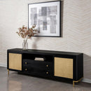 Arini - Rattan Cane 2-Door TV Stand Media Console