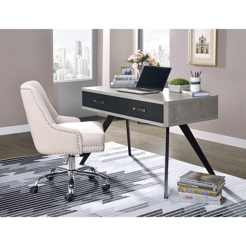 Magna - Desk - Faux Concrete & Black