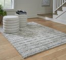 Laddway - 5' x 7' Rug - Cream / Green