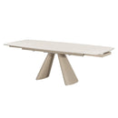 Cassian - Dining Table With Ceramic Top - Cream